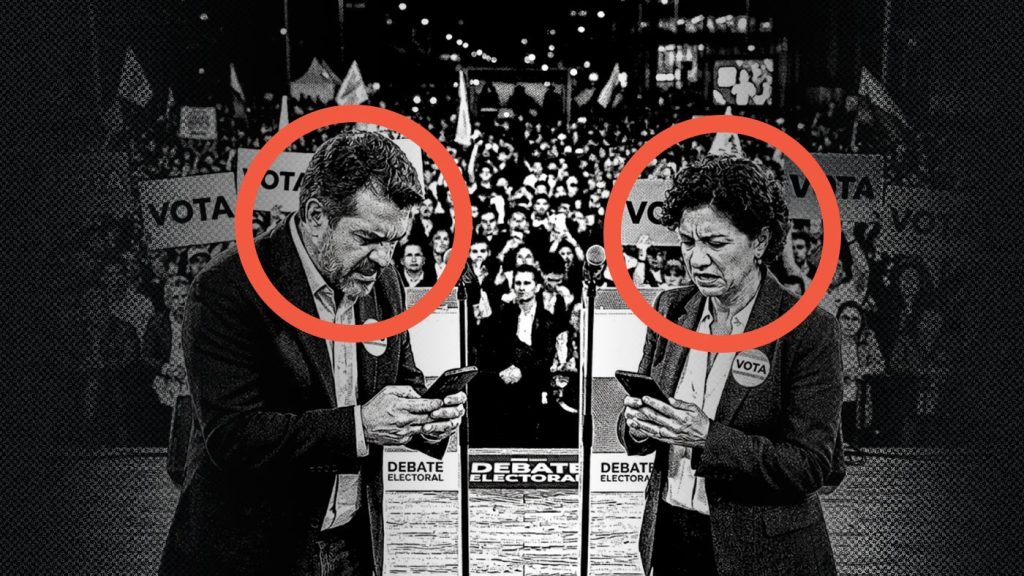 Debate elecciones Colombia. Hecho con IA.