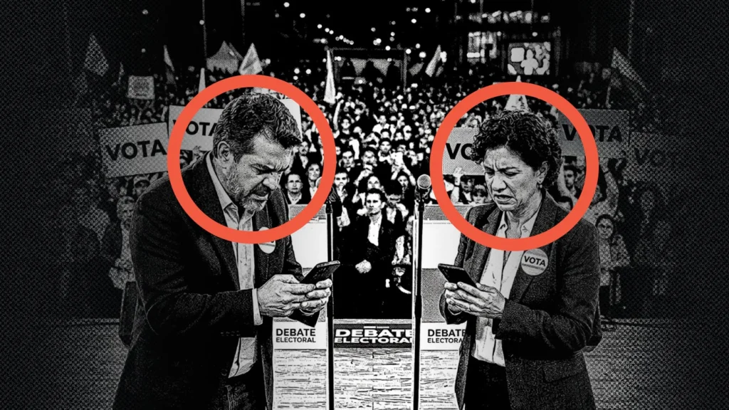 Debate elecciones Colombia. Hecho con IA.