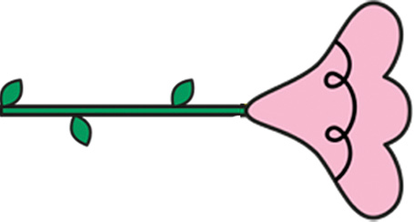 Ilustración de flor rosada